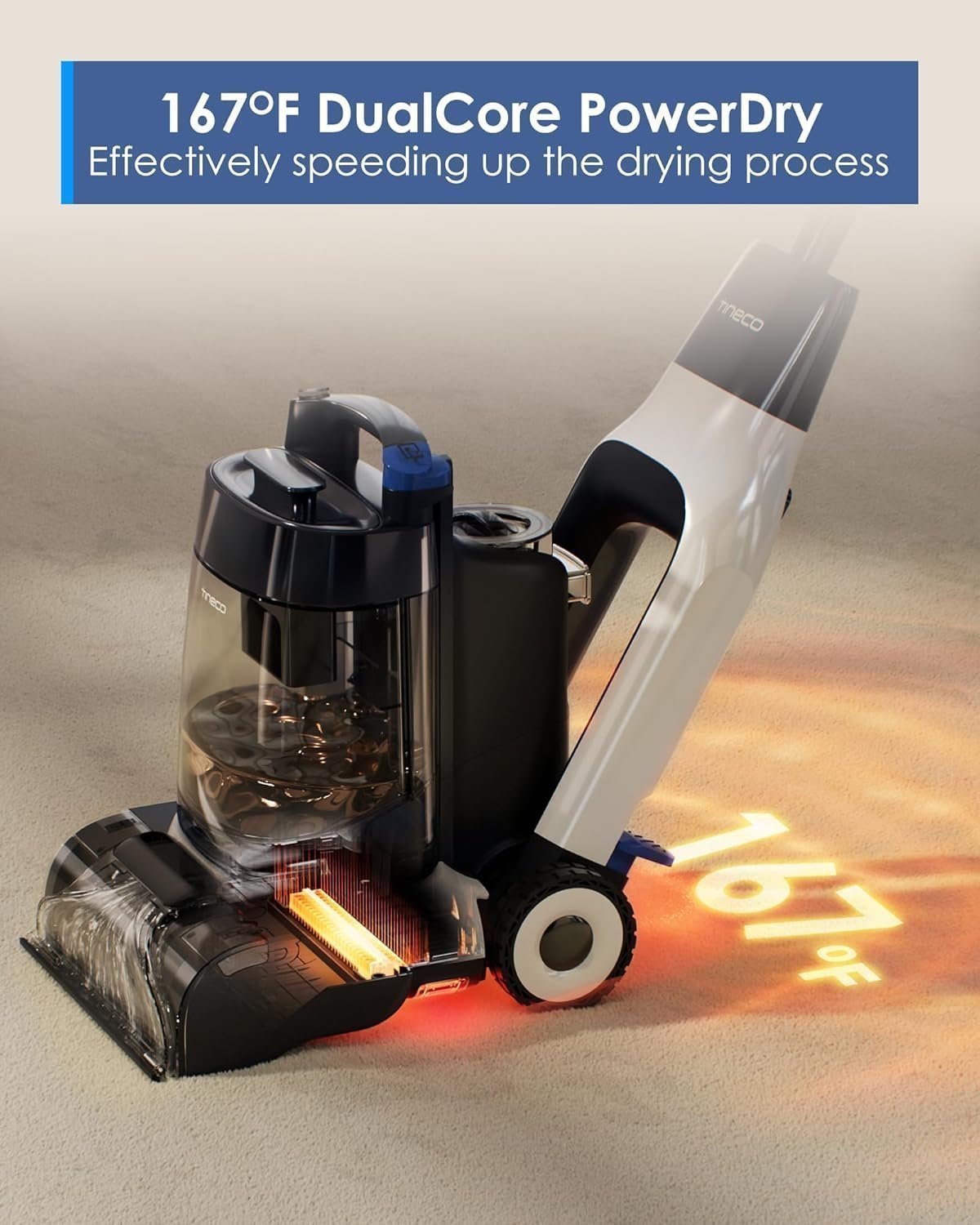 Tineco CARPET ONE Cruiser Smart Carpet Cleaner with Self-Cleaning & FlashDry - Image 3